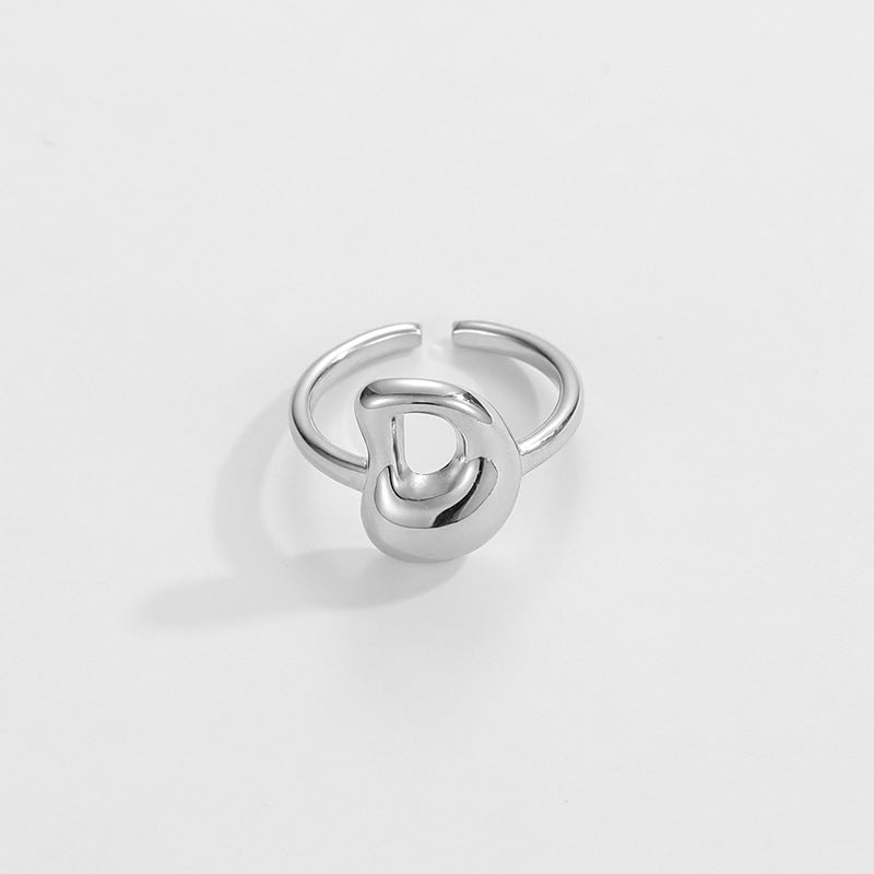 Fashionable Alphabet Initial Ring
