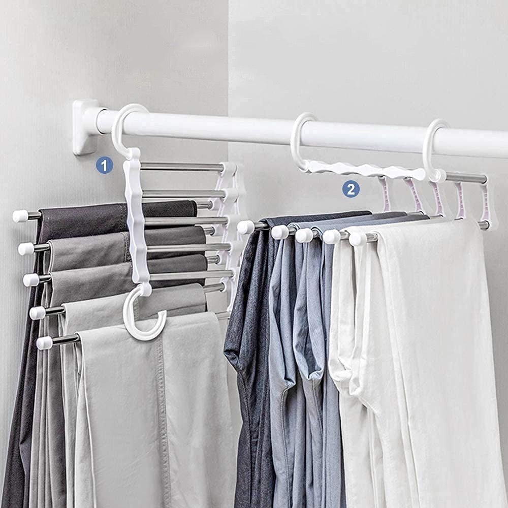Space-Saving 5-in-1 Rack Hanger Organizer