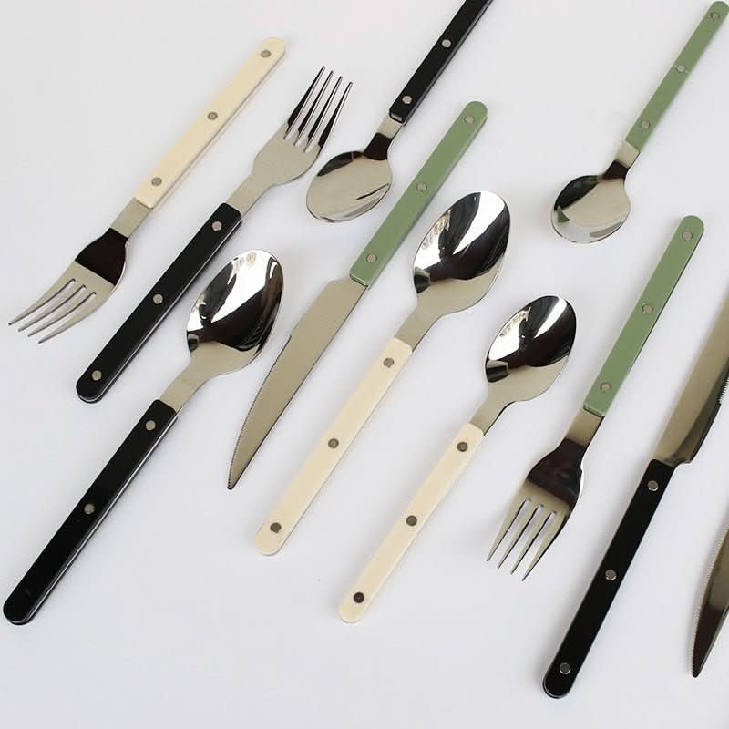 Personalized 24pc Stainless Steel Silverware Set