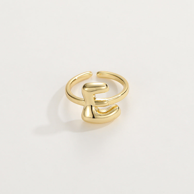 Fashionable Alphabet Initial Ring