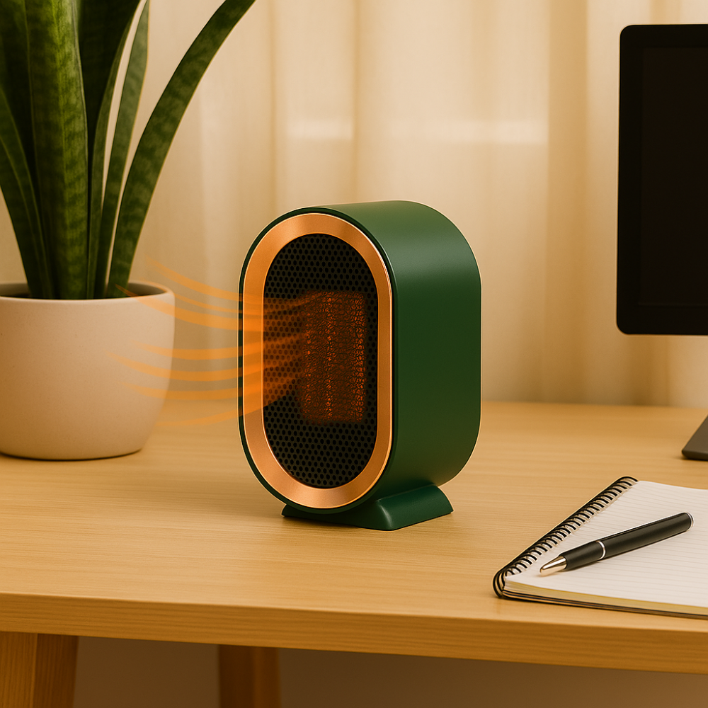 Compact Ceramic Electric Space Heater for Home Office