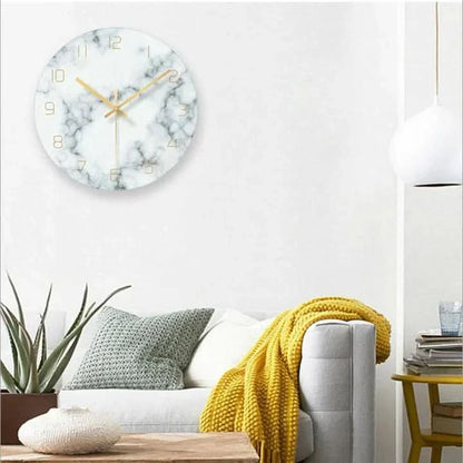 Luxury Marble Effect Wall Clock