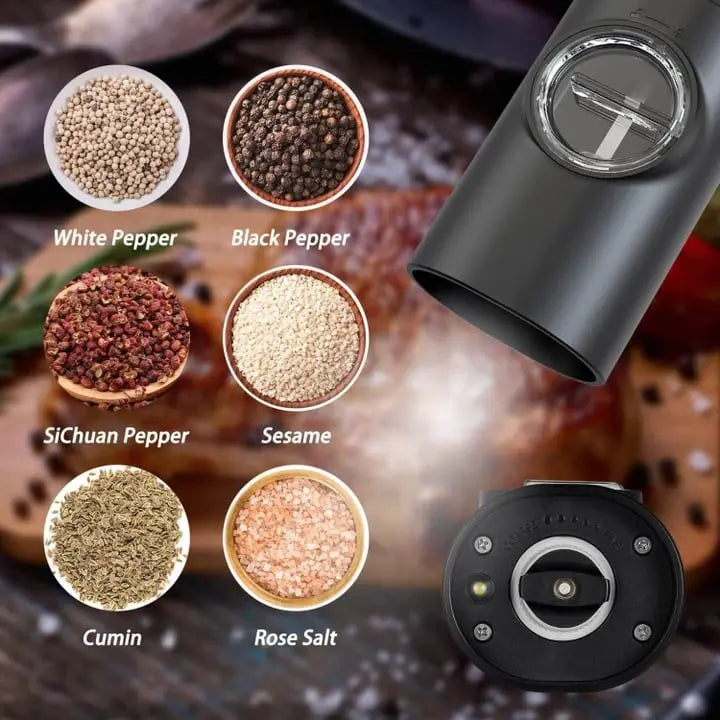 Automatic Salt Pepper Grinder with LED Light