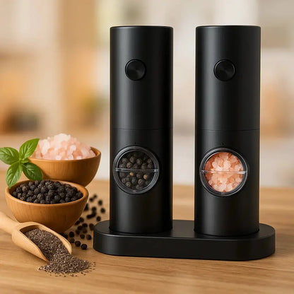 Automatic Salt Pepper Grinder with LED Light - Yeezlab