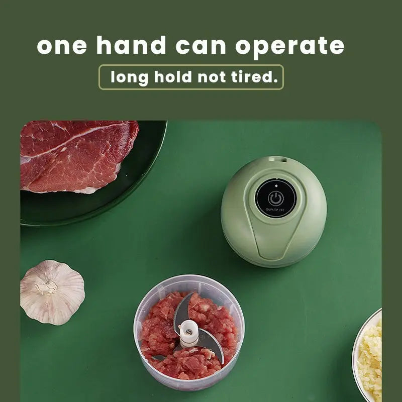 Portable Compact Food Chopper - Rechargeable Mini Processor