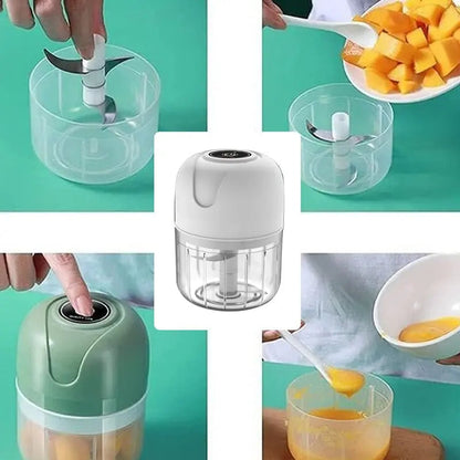 Portable Compact Food Chopper - Rechargeable Mini Processor