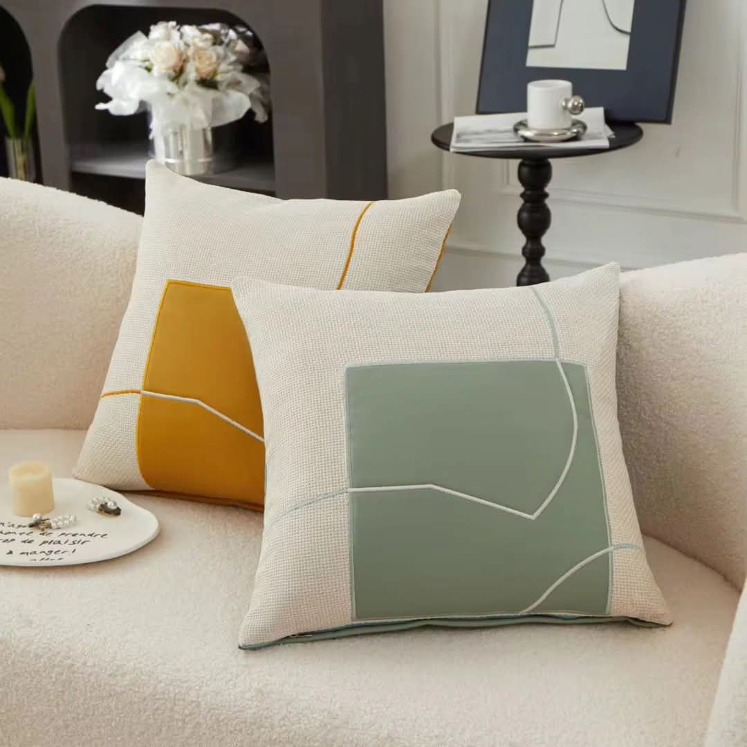 Decorative Pillow with Modern Stitch Pattern