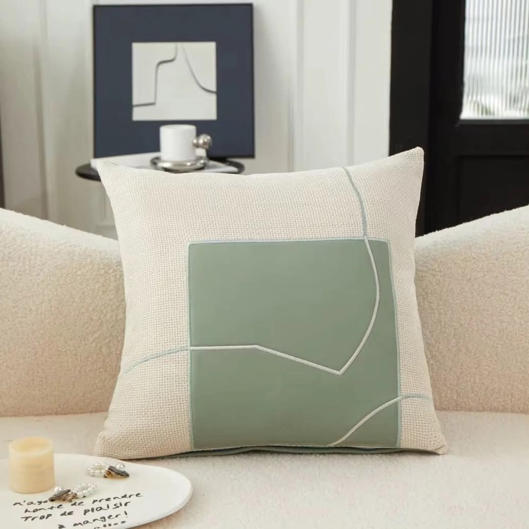 Decorative Pillow with Modern Stitch Pattern - Yeezlab