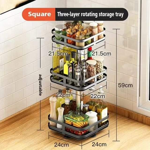 Adjustable 3 Tier Spice Storage Rack