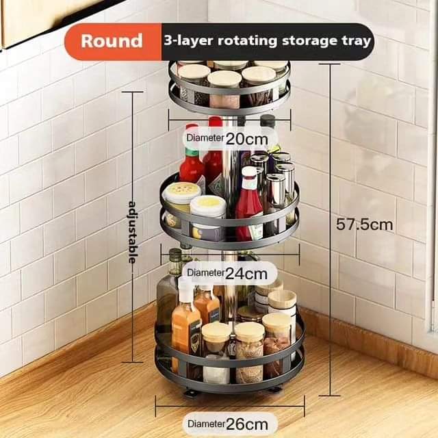 Adjustable 3 Tier Spice Storage Rack