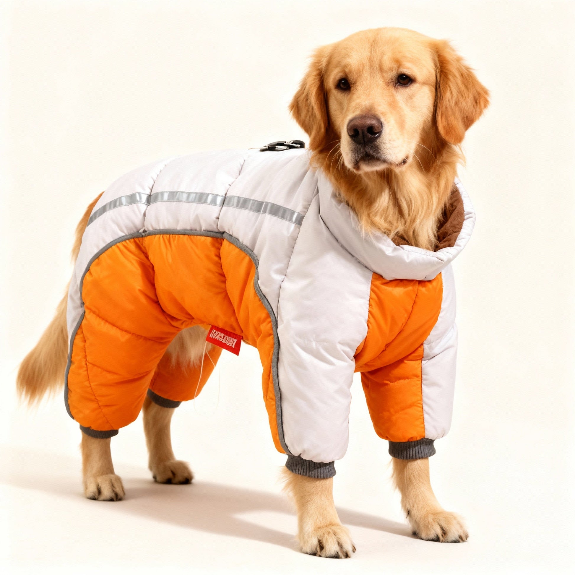 Cozy Insulated Dog Winter Coat with Reflective Stripes - Yeezlab