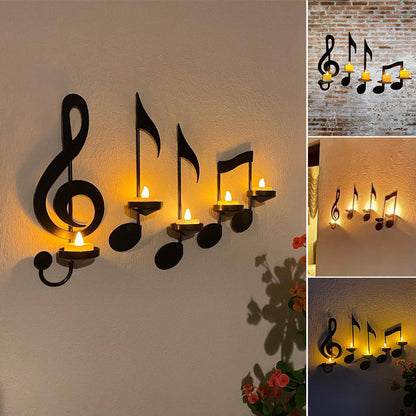 Musical Note Metal Candle Holder