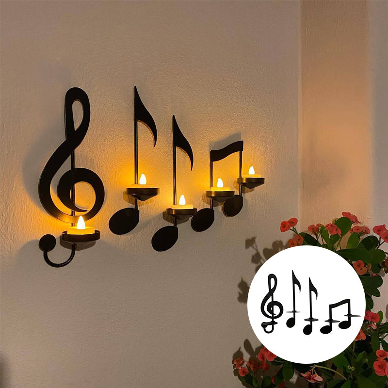 Musical Note Metal Candle Holder