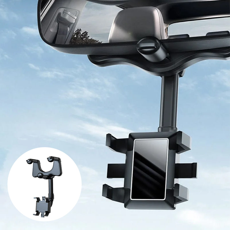 Universal Adjustable Car Phone Mount Rear View Mirror Holder - Yeezlab