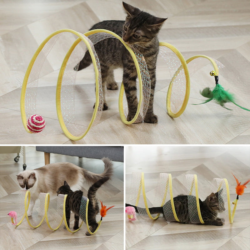 Fun Foldable Kitty Play Tunnel