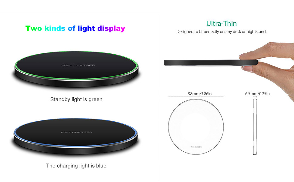 Quick Wireless Charging Pad for iPhone & Android