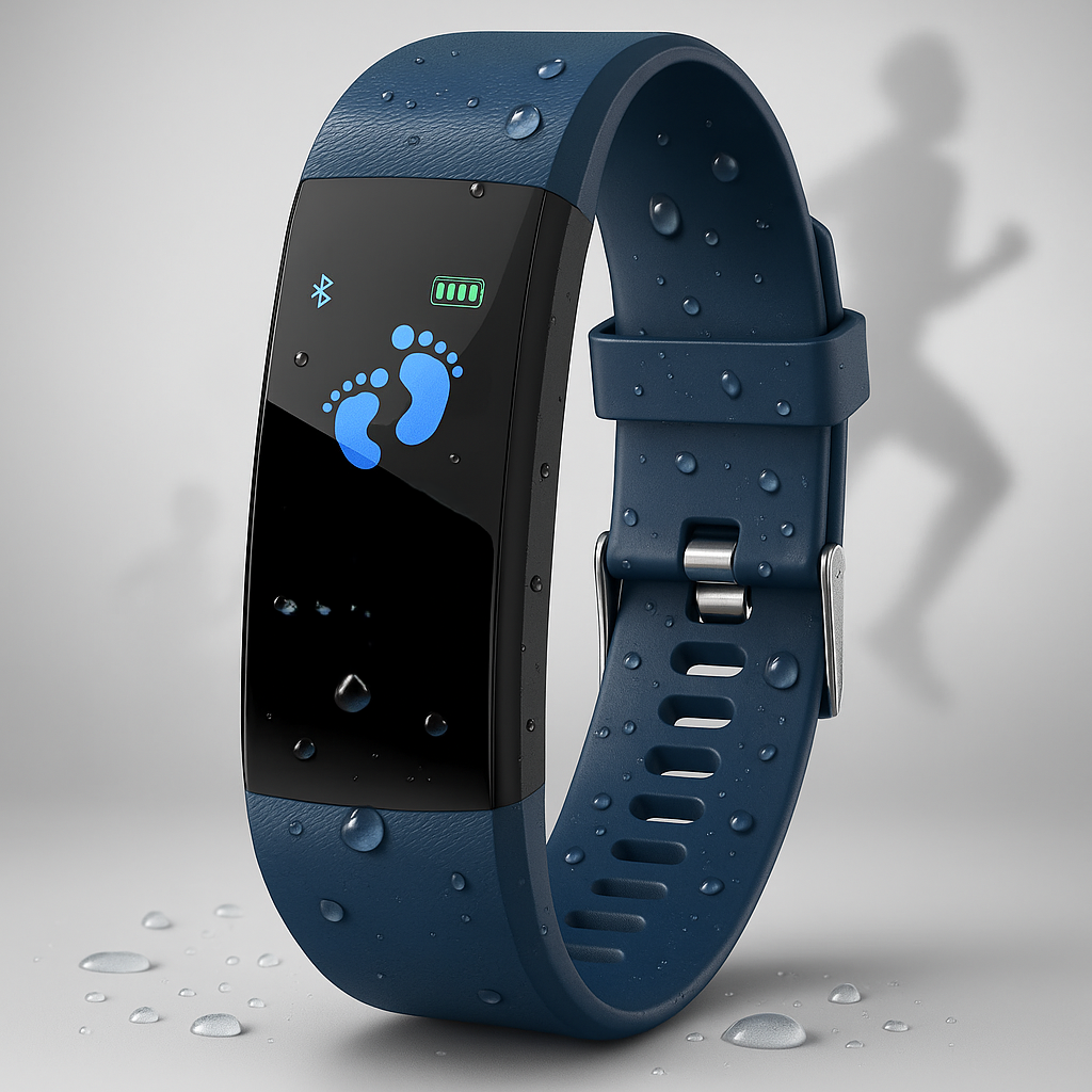 Sporty Waterproof Fitness Smartwatch TPU Band
