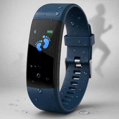 Sporty Waterproof Fitness Smartwatch TPU Band