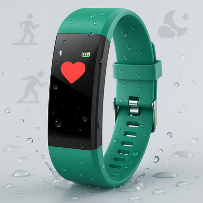 Sporty Waterproof Fitness Smartwatch TPU Band