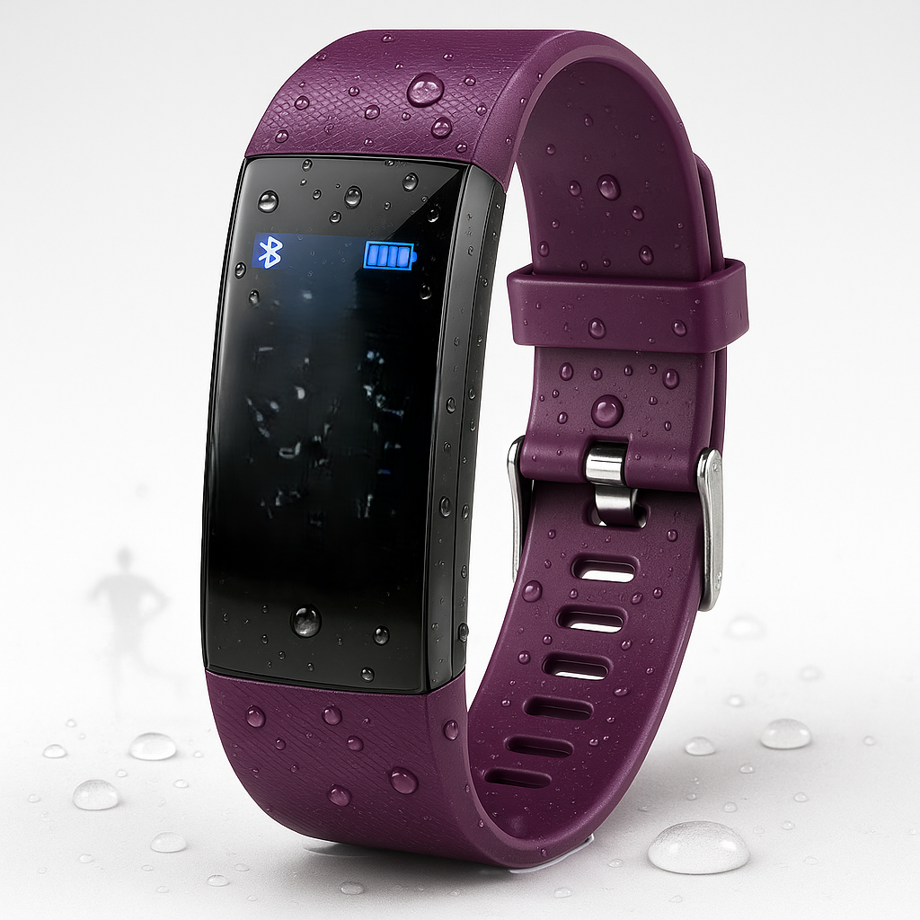 Sporty Waterproof Fitness Smartwatch TPU Band
