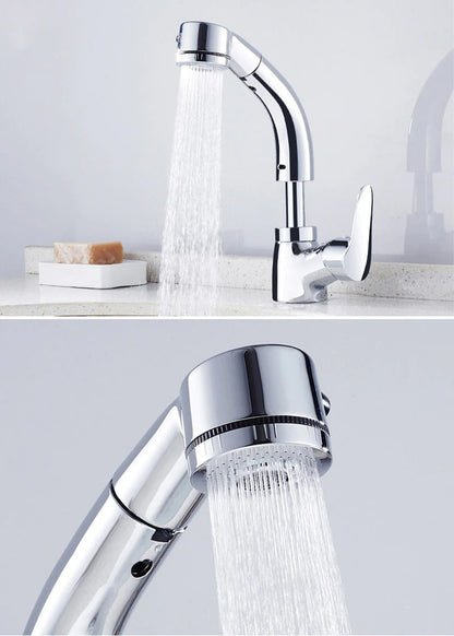 Yeezlab | FlexiStream Adjustable Bathroom Faucet Pull-Out Chrome Finish