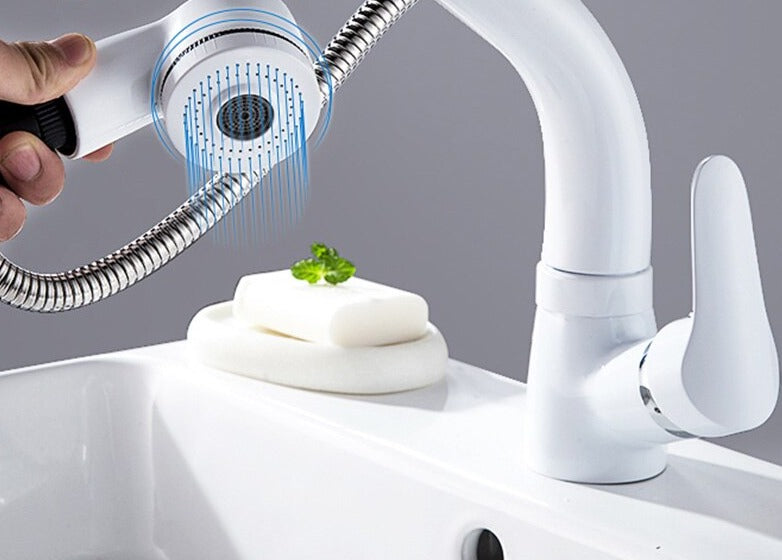 Yeezlab | FlexiStream Adjustable Bathroom Faucet Pull-Out Chrome Finish