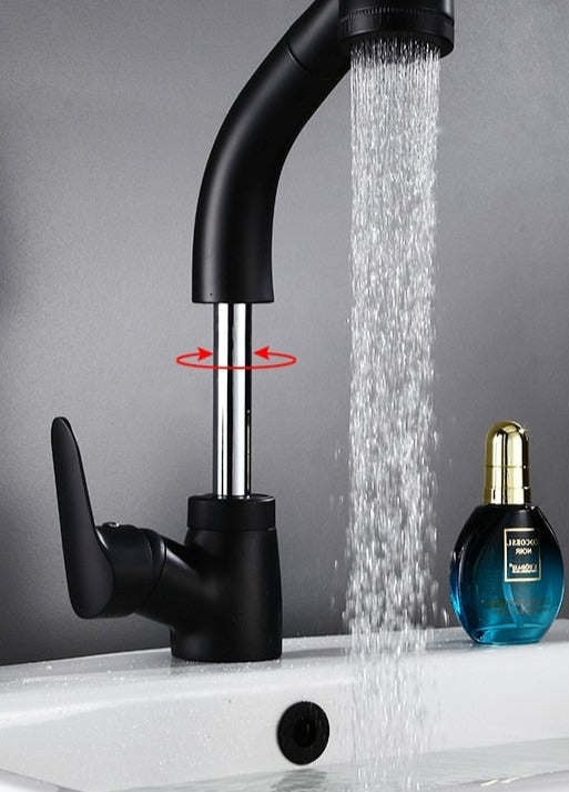 Yeezlab | FlexiStream Adjustable Bathroom Faucet Pull-Out Chrome Finish