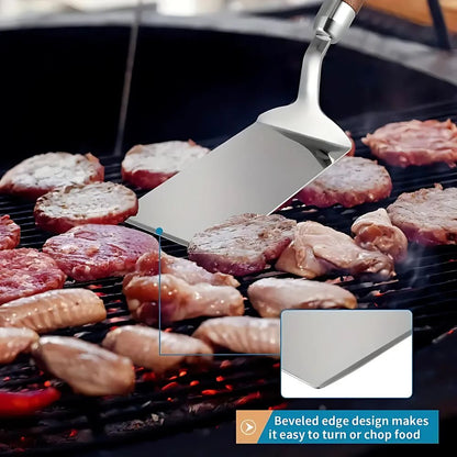 Premium Metal Spatula with Wood Grip
