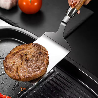 Premium Metal Spatula with Wood Grip