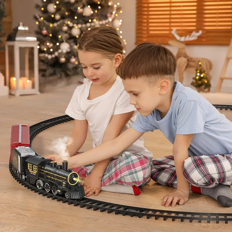Fun Kids Train Track Play Set with Steam Locomotive