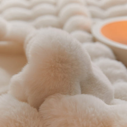 Luxurious Plush Double Layer Fake Fur Throw Blanket