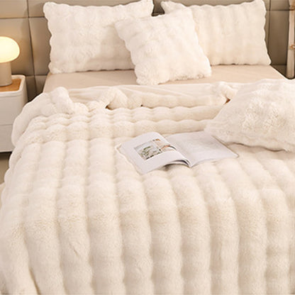 Luxurious Plush Double Layer Fake Fur Throw Blanket