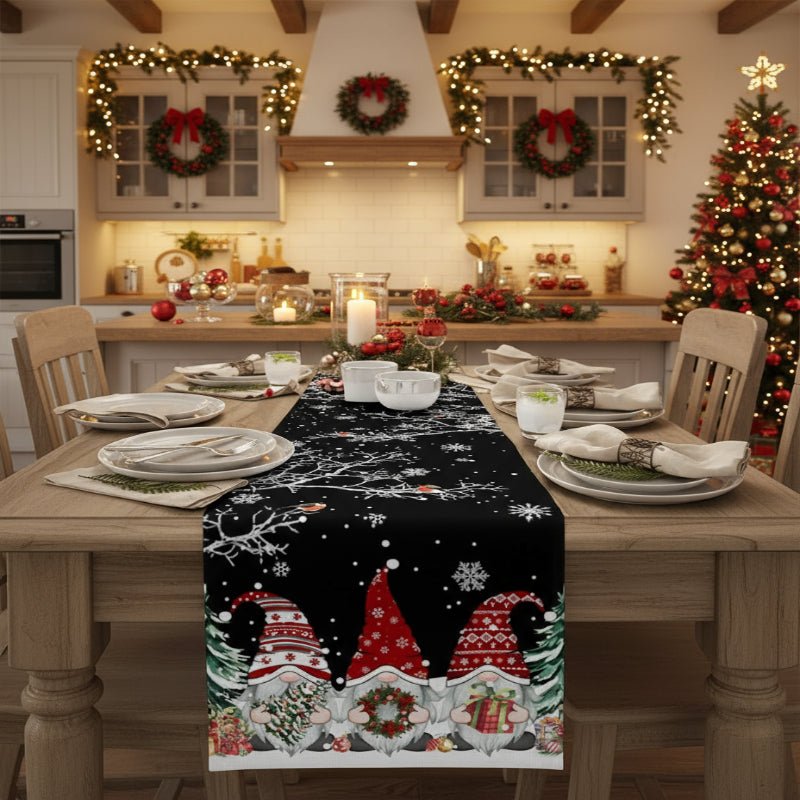 Holiday Snowflake Table Runner for Christmas Decoration