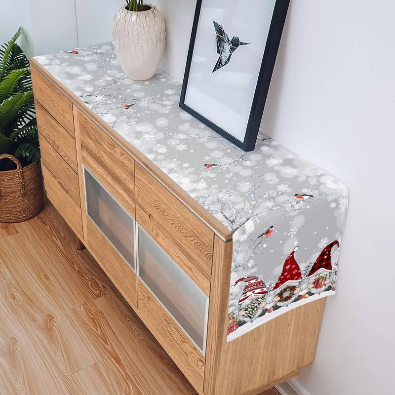 Holiday Snowflake Table Runner for Christmas Decoration
