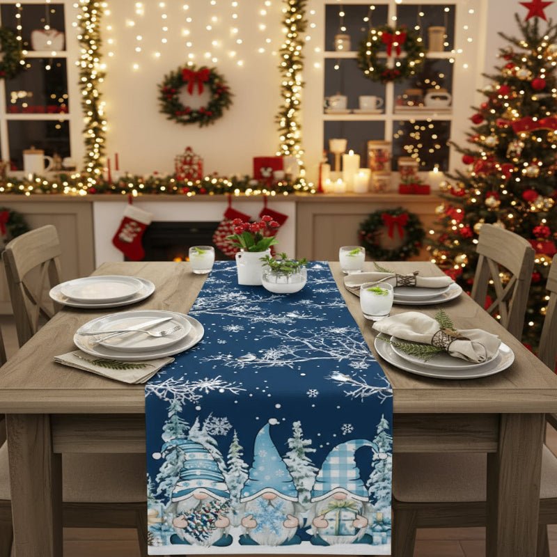 Holiday Snowflake Table Runner for Christmas Decoration