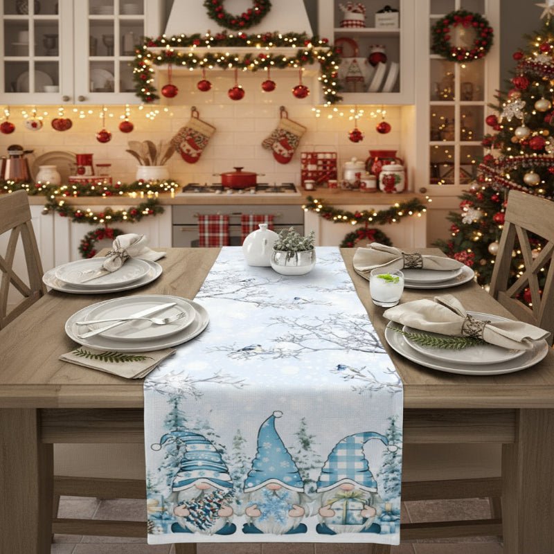 Holiday Snowflake Table Runner for Christmas Decoration