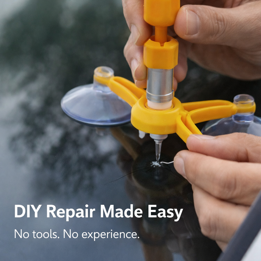 Glass Repair Kit for Windshield and Window Cracks