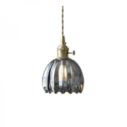 Stylish Glass Pendant Light in Floral Design