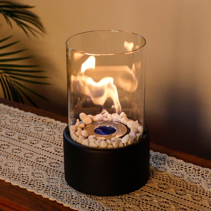 Clean Burning Glass Tabletop Bio Ethanol Fireplace