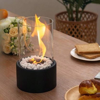 Clean Burning Glass Tabletop Bio Ethanol Fireplace