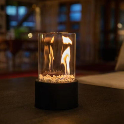 Clean Burning Glass Tabletop Bio Ethanol Fireplace