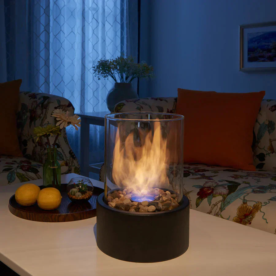 Clean Burning Glass Tabletop Bio Ethanol Fireplace