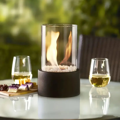 Clean Burning Glass Tabletop Bio Ethanol Fireplace