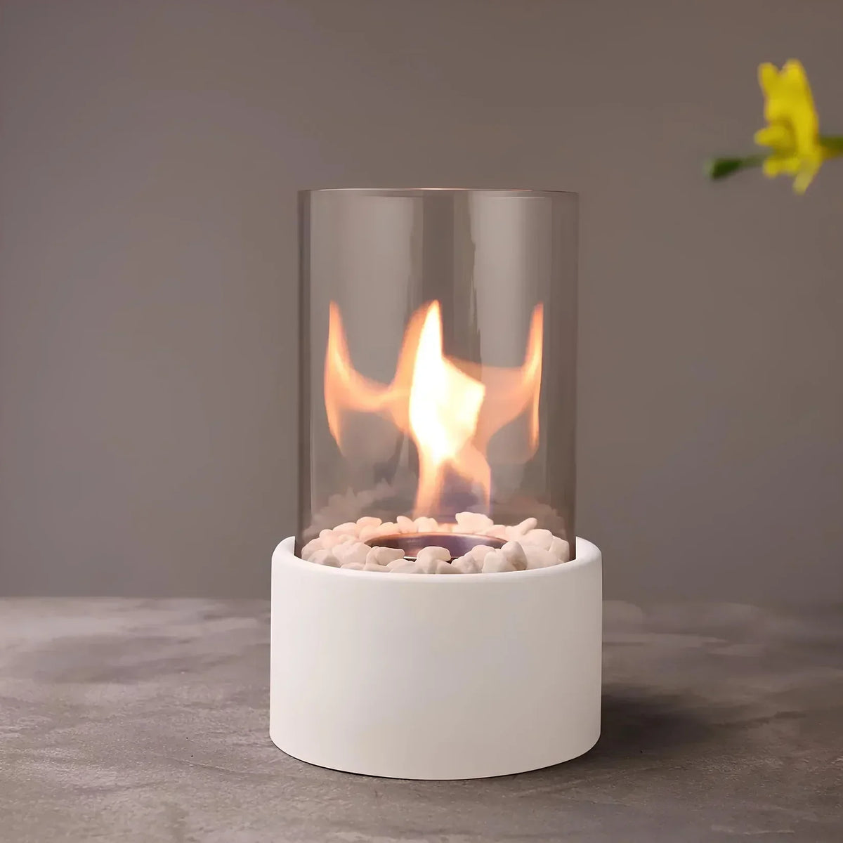 Clean Burning Glass Tabletop Bio Ethanol Fireplace
