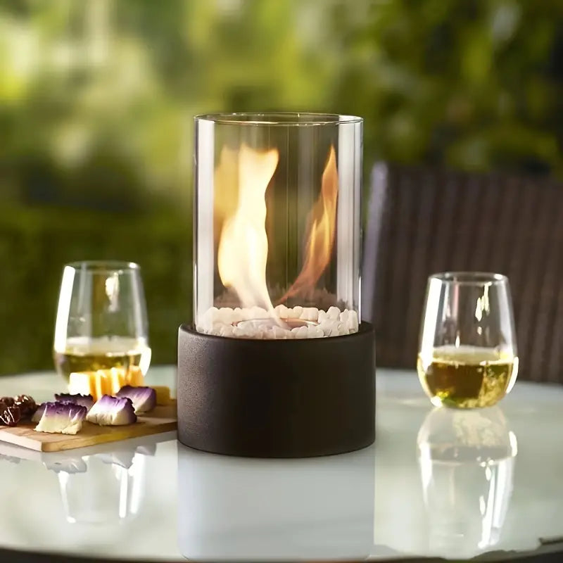 Clean Burning Glass Tabletop Bio Ethanol Fireplace