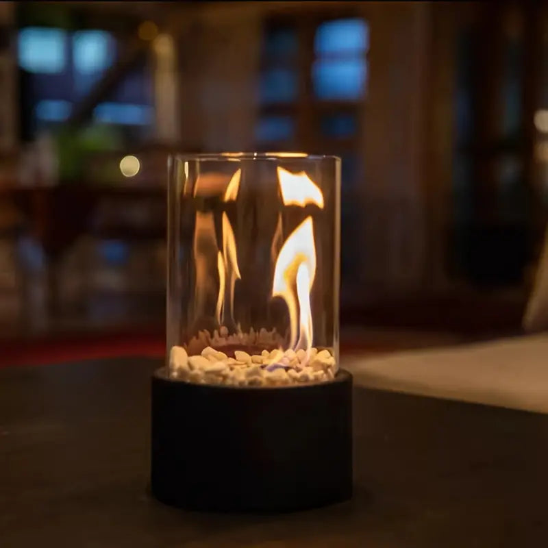 Clean Burning Glass Tabletop Bio Ethanol Fireplace