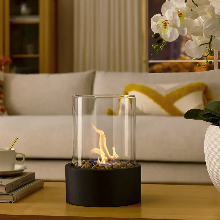 Clean Burning Glass Tabletop Bio Ethanol Fireplace