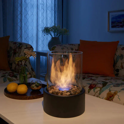 Clean Burning Glass Tabletop Bio Ethanol Fireplace