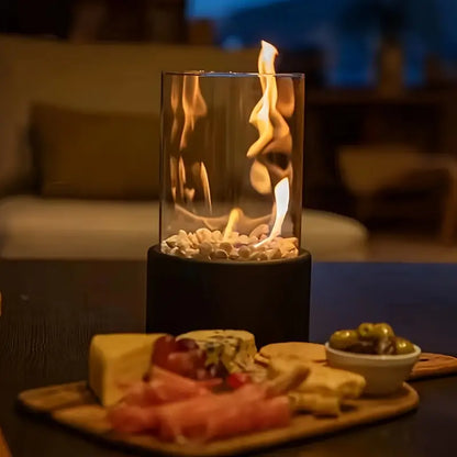 Clean Burning Glass Tabletop Bio Ethanol Fireplace