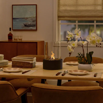 Clean Burning Glass Tabletop Bio Ethanol Fireplace